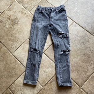 PacSun Black Ripped Mom Jean